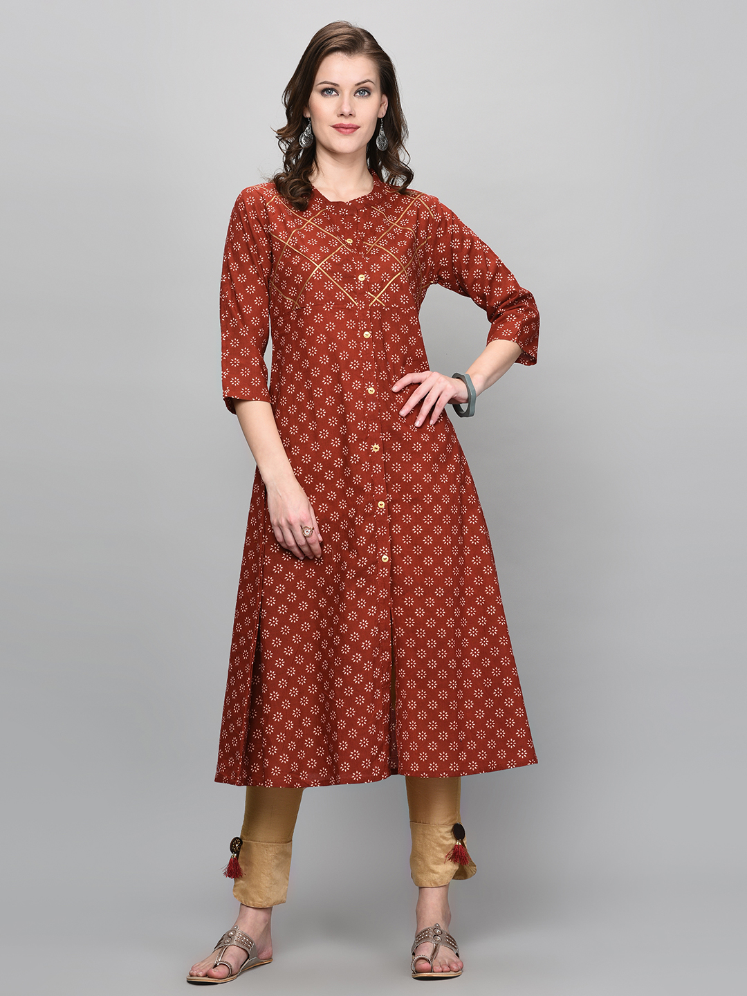 Buy AYAN COTTON 3/4th SLEEVES KURTA FOR WOMEN Online @ ₹499 from ShopClues