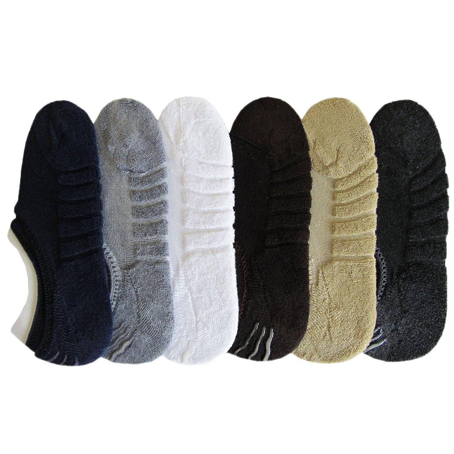 ME Stores Men Towel Loafer Socks Pack of 6 pairs