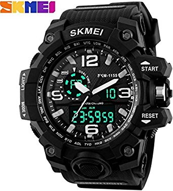 New Skmei Skm 1155 Black Best Designing Stylist Analog With Digital Sport Watch For Men,Boys