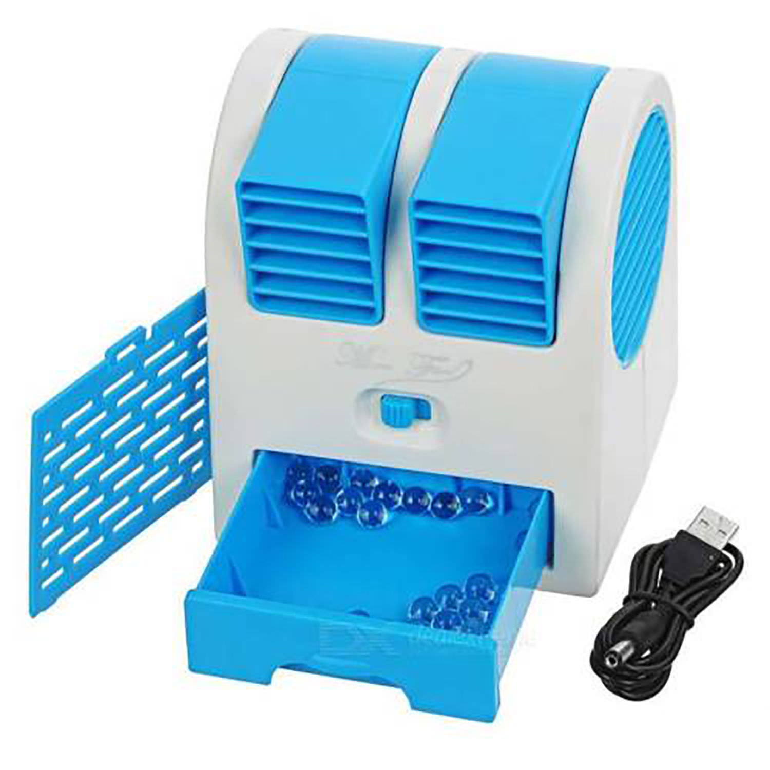 Buy Mini Small Fan Cooler Cooling Portable Desktop Dual Bladeless Air ...