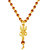 Men Style Om Trishul Rudraksha Locket With Rudraksha Mala Gold Brown  Brass Wood Necklace Pendant