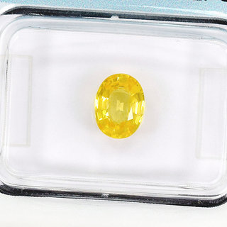                       Certified Natural Yellow Sapphire (Pukhraj/Pookhraj) 5 Ratti for Jyotishi/Astrological Purpose                                              