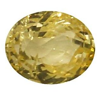                       Yellow Sapphire Ceylon Mined 7.25 Ratti/6.52 Carat Certified Pukhraj Natural Gemstone for Men and Women                                              
