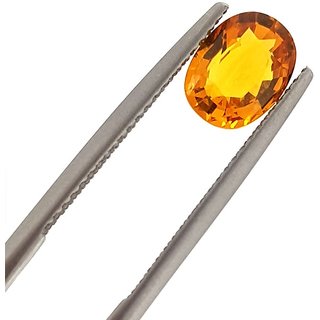                       Yellow Sapphire Stone Original Unheated Untreated Pukhraj Gemstone Certified 8.15 Ratti                                              