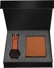 Lorenz Men'S Tan Watch & Wallet Combo- Cm-1049Wl-Tan
