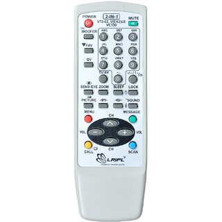                       LRIPL VC130 Videocon Universal TV Remote Controller (White)                                              