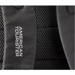 american tourister black and grey laptop bag