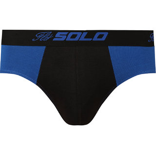 SOLO Mens Rockstar Cotton Stretch Ultra Soft Classic Brief Royal Blue Color