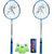 Hipkoo Air Badminton Set (Blue) With Bag Badminton Kit