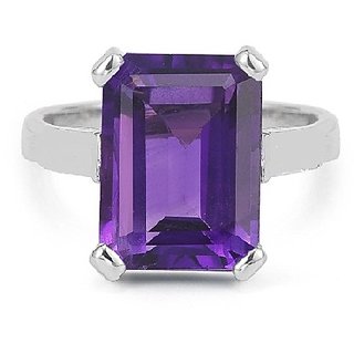                       Natural Amethyst/Jamuniya Stone Ring Original & Unheated Stone Amethyst 5.25 Ratti Stone Ring By CEYLONMINE                                              