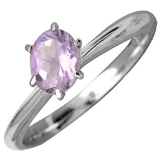                       Amthyst /Jamuniya 4.25 Carat Natural Gemstone Ring Silver Plated For Astrological Purpose By CEYLONMINE                                              