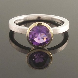                       Natural Amethyst/Jamuniya Stone Ring Original & Unheated Stone Amethyst 5.25 Ratti Stone Ring By CEYLONMINE                                              