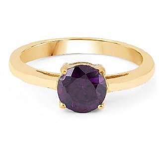                      Amethyst Stone Ring for Unisex Adjustable 4.25 CaratJamuniya Gold Plated Ring By CEYLONMINE                                              
