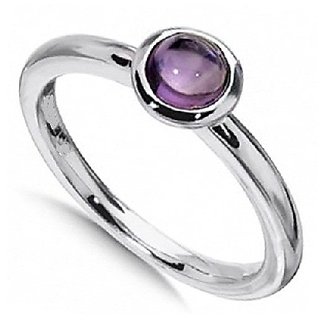                       4.25 Ratti Amethyst Ring Silver Plated GLI LAB Certified Stone Jamuniya Ring For Unisex BY CEYLONMINE                                              