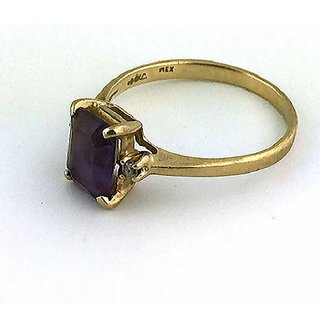                       Ceylonmine- 5.50 Ratti Natural Amethyst Gold Plated Adjustable Ringanguth                                              
