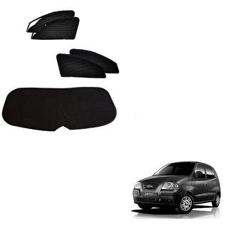 Auto Addict Zipper Magnetic Sun Shades Car Curtain With Dicky For Hyundai Santro Xing