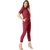 Miss Chase Women's Maroon Cherish Your Love Tie-Up Jumpsuit