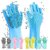 Scrub Gloves, Non-Slip Heat-Resistant Silicone Rubber Gloves, Kitchen Dish Washing Cleaning (Assorted Colors)