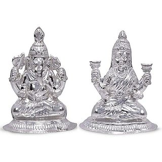                       Laxmi Ganesh silver God Idol By CEYLONMINE                                              