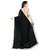 Bigben Textile Women's Black Pearl Embellished Georgette Designer Saree With Blouse(Pearl Work)