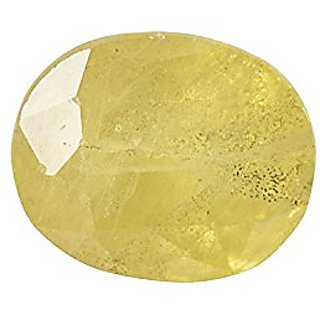                       Yellow Sapphire Ceylon Mined 4 to 5 Carat Certified Pukhraj Natural Gemstone for Men and Women                                              