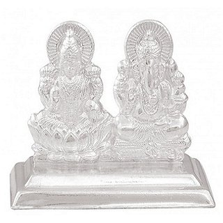                       Laxmi Ganesh Silver Idol 10gm For Diwali Pujan By Ceylonmine                                              