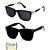 Code Yellow Black Unisex Combo Of Sunglasses
