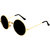 Aligator Black UV Protection Round Unisex Sunglasses