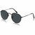 Debonair UV Protected Black Round Sunglasses