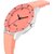 HRV CutGlass Orange Leather Women Watch