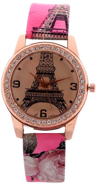 pink colour watch ladies