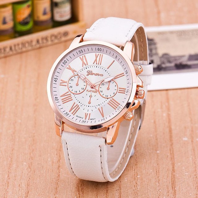 Geneva platinum outlet watch rose gold