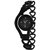 Glory Round Dial Black Metal Strap Watch for Women
