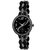 Code Yellow Women's Black Round Diamond Studded Dial Analog Metal Watch with 6 Months Warranty