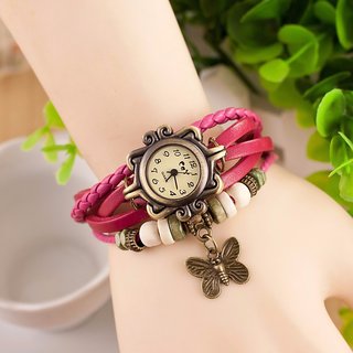 Buy Eglob Round Dial Pink Metal Strap Analog Watch For Women Girls Online 269 from ShopClues