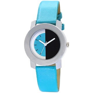Analogue BLue Dial Womens  Girls Watch TC -138 Leather Strap- New Collection