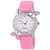 idivas 108Varni Retail Pink Dial With Diamond Silver Case Pink Belt Designer Girls Wrist watch For Women