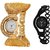 TRUE COLORS Round Dial Black Metal Strap Analog Watch For Women(Combo)