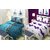 Choco A 50-50 Purple Butterfly Double Bedsheet Pack of 2 + 4 Pillow Cover