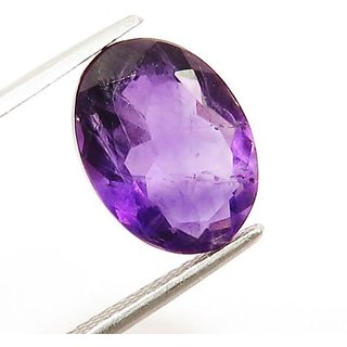                       CEYLONMINE- 9.25 Ratti Natural Stone Amethyst Unheated & Untreated stone Jamuniya For Unisex                                              