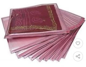 Set Of 12 Transparent Saree Covers