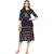 Varkha Fashion Navy Blue Block Print Staright Kurta