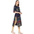 Varkha Fashion Navy Blue Block Print Staright Kurta