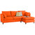 Farina L Shape Sofa Orange Color