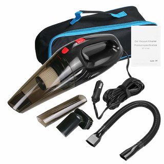 Tradeaiza Portable 150W 12V Car Vacuum Cleaner Multi Use Mini Super Suction Wet and Dry Random Color