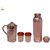 SAGER 100  Pure Copper Jug, Water Bottle and Glass Combo/Copper Drink ware set (1 Jug, 1 Water Bottle and 2 Glass)