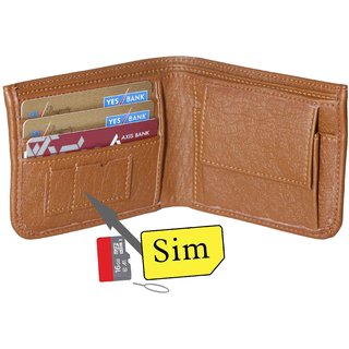 Forrester Brown Leatherite Single fold Wallet For Men