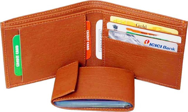 Ibex Men's Brown Artificial Leather Wallet | Slim Bifold With 8 Card Slots And Multiple Compartments