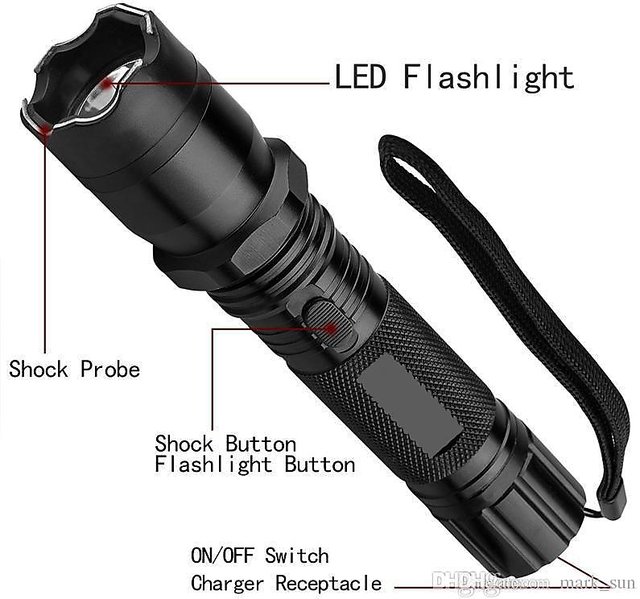 Buy Rechargeable Self Defense Electric Shock Flashlight 1101 Type Stun Gun Torc Online Get 54 Off