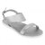 Estatos Buckle Closure Silver, Black, Golden Coloured Flat Sandal